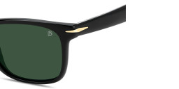 Shop DAVID BECKHAM Talisman Rectangle Sunglasses in Black online.
