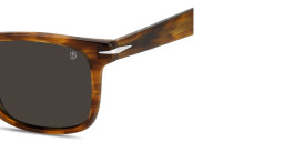 Shop DAVID BECKHAM Talisman Rectangle Sunglasses in Brown Horn online.