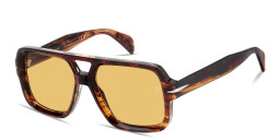 Shop DAVID BECKHAM Talisman Square Sunglasses in Brown Horn online.