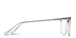 Shop TRICE Logo Wide Square Eyeglasses in Transparent Grey online.