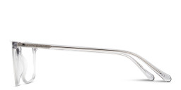 Shop TRICE Logo Wide Square Eyeglasses in Transparent Grey online.