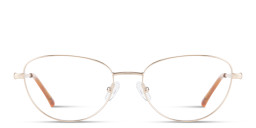 Shop TRICE Logo Cat-Eye Eyeglasses in Polished Gold online.