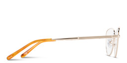 Shop TRICE Logo Cat-Eye Eyeglasses in Polished Gold online.