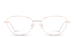 Shop TRICE Logo Cat-Eye Eyeglasses in Rose Gold online.