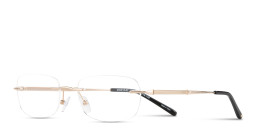 Shop TRICE Logo Rimless Rectangle Eyeglasses in Gold online.