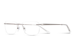 Shop TRICE Logo Rimless Rectangle Eyeglasses in Gunmetal online.