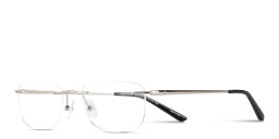 Shop TRICE Logo Rimless Rectangle Eyeglasses in Silver online.