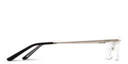 Shop TRICE Logo Rimless Rectangle Eyeglasses in Silver online.