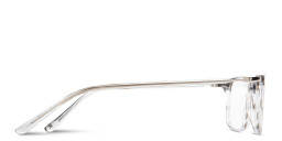 Shop TRICE Logo Rectangle Eyeglasses in Transparent Grey online.