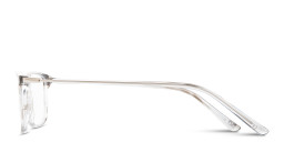 Shop TRICE Logo Rectangle Eyeglasses in Transparent Grey online.