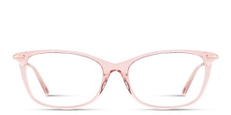 Shop TRICE Logo Cat-Eye Eyeglasses in Transparent Pink online.