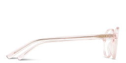 Shop TRICE Logo Kids Square Eyeglasses in Transparent Pink online.