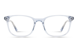 Shop TRICE Logo Kids Square Eyeglasses in Transparent Blue online.
