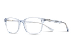 Shop TRICE Logo Kids Square Eyeglasses in Transparent Blue online.
