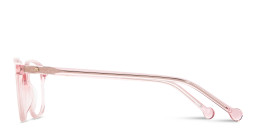 Shop TRICE Logo Kids Round Eyeglasses in Transparent Pink online.