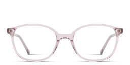 Shop TRICE Logo Kids Round Eyeglasses in Transparent Purple online.