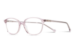 Shop TRICE Logo Kids Round Eyeglasses in Transparent Purple online.