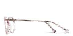 Shop TRICE Logo Kids Round Eyeglasses in Transparent Purple online.