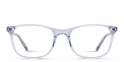 Shop TRICE Logo Kids Square Eyeglasses in Transparent Blue online.
