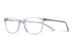 Shop TRICE Logo Kids Square Eyeglasses in Transparent Blue online.