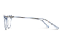 Shop TRICE Logo Kids Square Eyeglasses in Transparent Blue online.