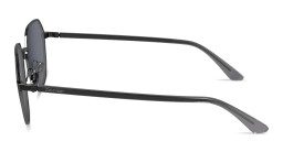 Shop Calvin Klein Engraved Logo Unisex Irregular Sunglasses in Gunmetal online.