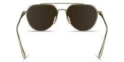 Shop Calvin Klein Engraved Logo Unisex Aviator Sunglasses in Gold online.
