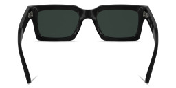 Shop Calvin Klein Logo Lettering Unisex Rectangle Sunglasses in Black online.