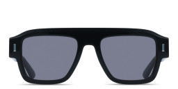 Shop Calvin Klein Logo Lettering Rectangle Sunglasses in Black online.