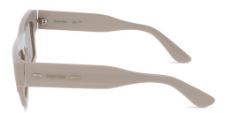 Shop Calvin Klein Logo Lettering Unisex Rectangle Sunglasses in Beige online.