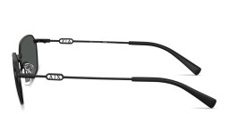 Shop Armani Exchange A|X Logo Unisex Irregular Sunglasses in Matte Black online.