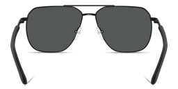 Shop Armani Exchange A|X Logo Pilot Sunglasses in Matte Black online.