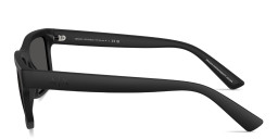 Shop Armani Exchange A|X Logo Square Sunglasses in Matte Black online.