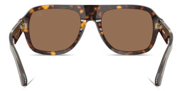 Shop BURBERRY Logo Signature Pilot Sunglasses in Havana online.