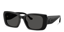 Shop Coach Logo Square Sunglasses in Black online.