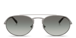 Emporio Armani Engraved Logo Pilot Sunglasses in Matte Gunmetal – Product Photo 1