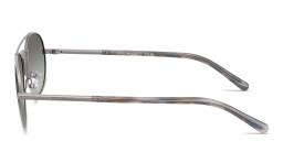 Emporio Armani Engraved Logo Pilot Sunglasses in Matte Gunmetal – Product Photo 3