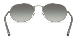 Emporio Armani Engraved Logo Pilot Sunglasses in Matte Gunmetal – Product Photo 4