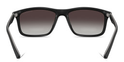 Shop Emporio Armani Eagle Logo Pillow Sunglasses in Matte Black online.