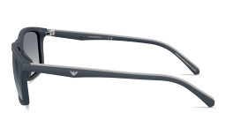 Shop Emporio Armani Eagle Logo Pillow Sunglasses in Matte Blue online.