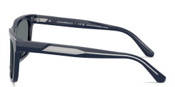 Emporio Armani Logo Signature Square Sunglasses in Blue – Product Photo 3