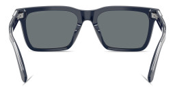 Shop Emporio Armani Logo Signature Square Sunglasses in Blue online.