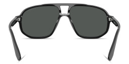 Shop Emporio Armani Logo Print Pilot Sunglasses in Shiny Black online.