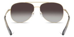 Shop Michael Kors Perledo Pilot Sunglasses in Light Gold online.