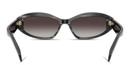 Michael Kors Wilmington Oval Sunglasses in Black Horn – Product Photo 4