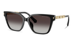 Shop Michael Kors Piedmont Square Sunglasses in Black online.