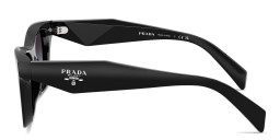 Shop PRADA Logo Signature Butterfly Sunglasses in Black online.