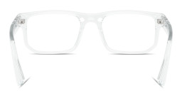 Shop Armani Exchange A|X Logo Rectangle Eyeglasses in Clear online.