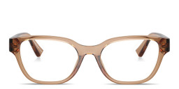 Shop Armani Exchange A|X Logo Cat-Eye Eyeglasses in Transparent Brown online.