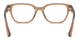Shop Armani Exchange A|X Logo Cat-Eye Eyeglasses in Transparent Brown online.